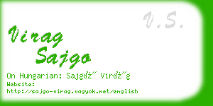 virag sajgo business card